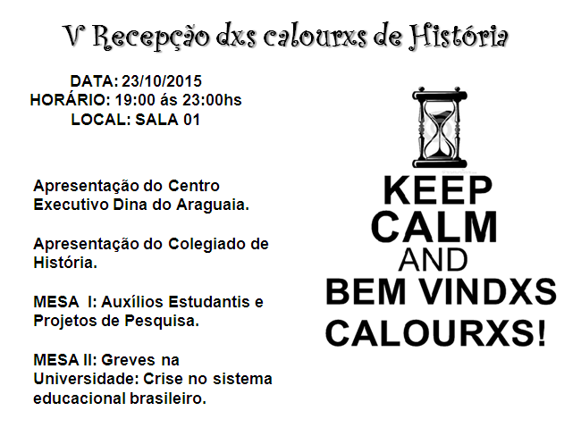 V Recepção dos Calouros de História