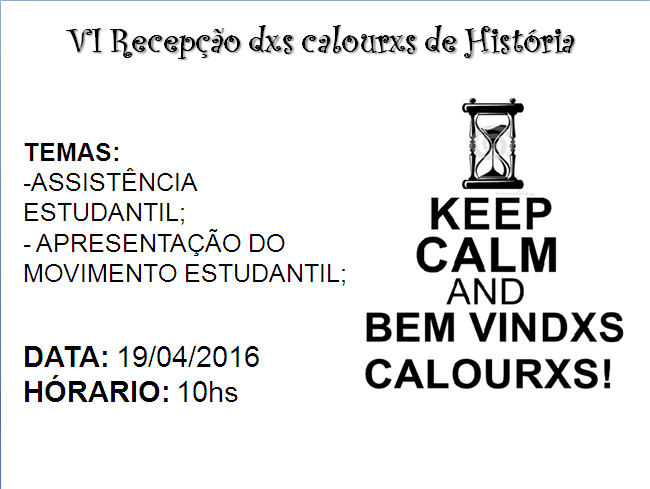 VI Recepção dos Calouros de História