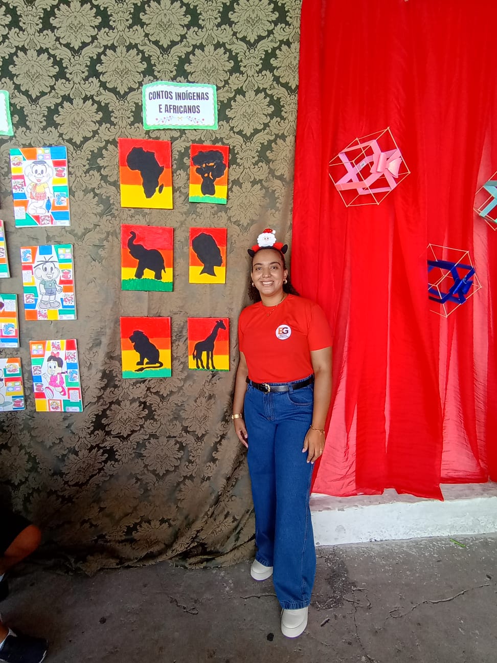 Maria Eduarda em sua atuação atual na Escola Garibaldo