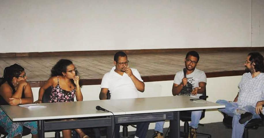 Mesa de discussão de evento do Curso de História no CAHL em 2017
