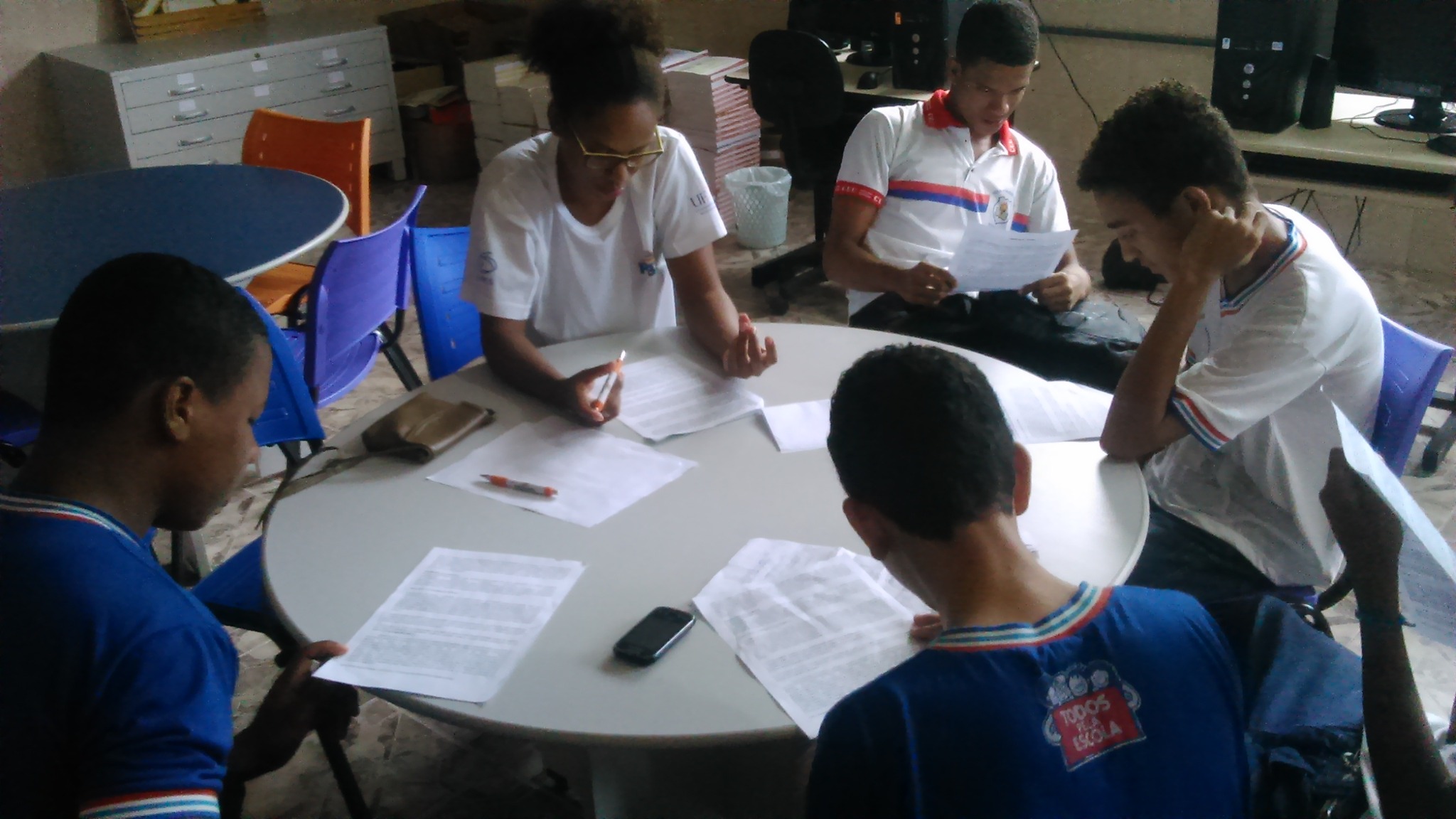 Atividade de Sulamita com estudantes no PIBID em 2014